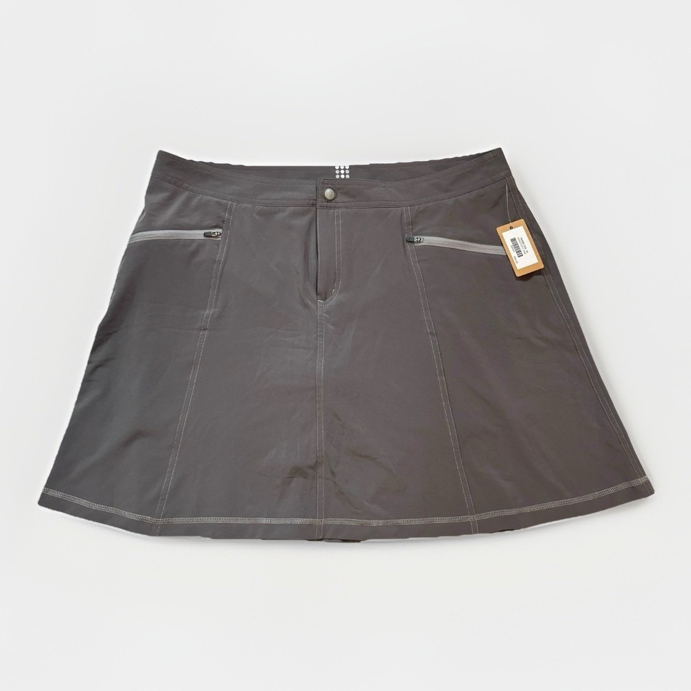 Title Nine Women's Dark Gray Active Skort with Zip Pockets